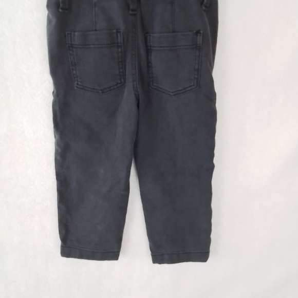 OshKosh Girls Overalls 4 Black Faded Cropped Denim Overall Jeans Relaxed Fit‎ - Picture 8 of 10